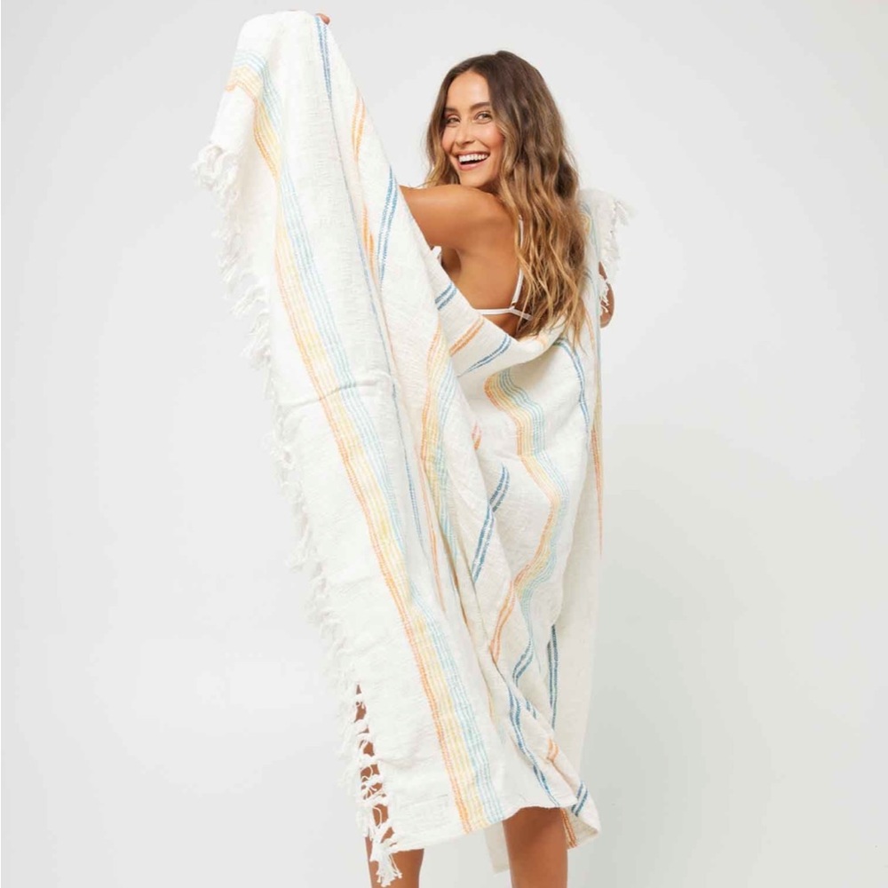 L Space Kimana Beach Blanket Juniper Stripe - Picture 4 of 4